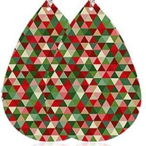 NEW Faux Leather Earrings Geometrical Themed